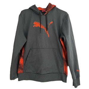 Puma Grey Orange Drifit Activewear Men’s Medium Hoodie